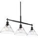 Orwell 3 Light 36 inch Matte Black Linear Pendant Ceiling Light